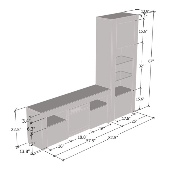 Orren Ellis Earle Entertainment Center for TVs up to 65" with Electric